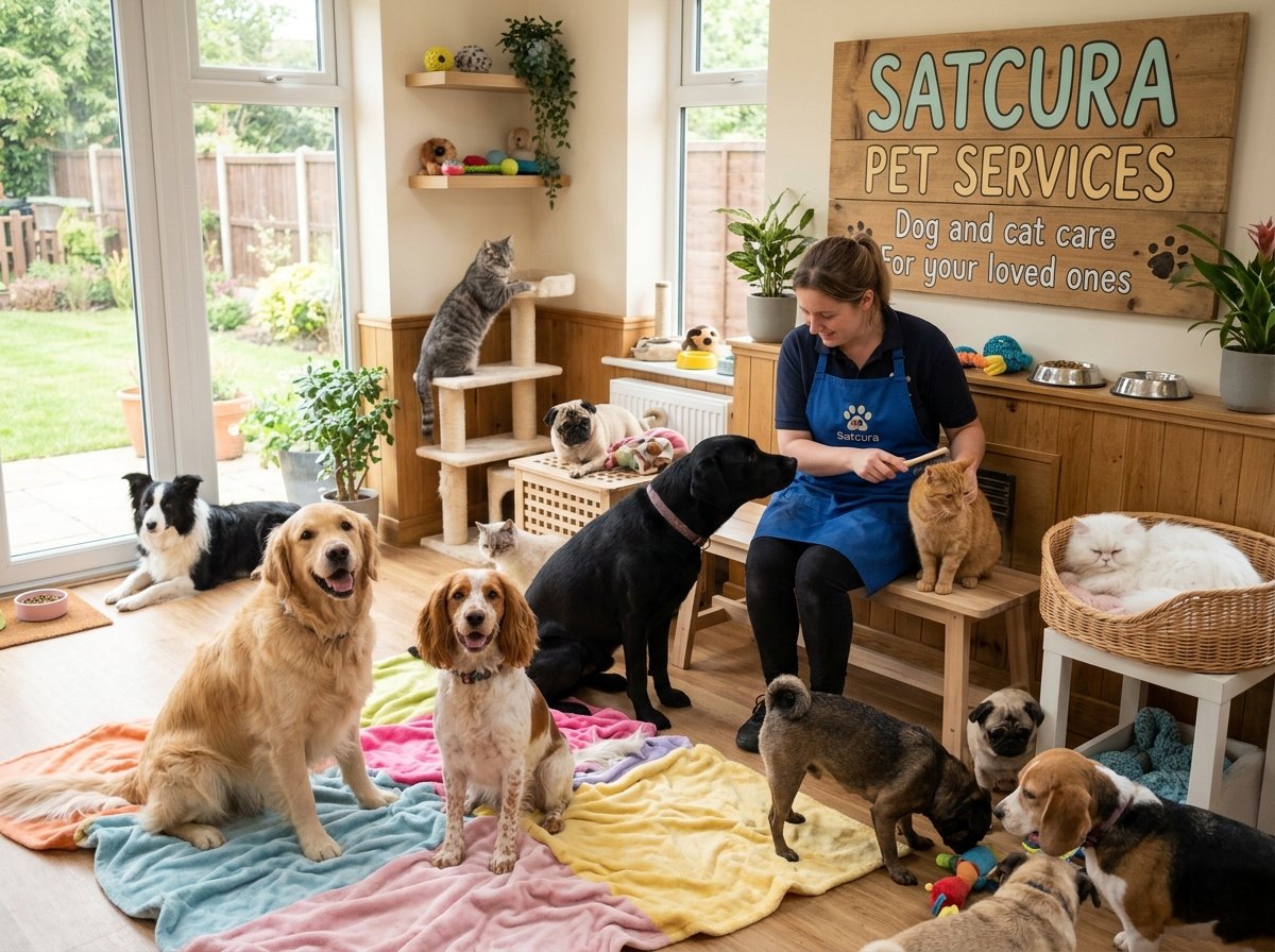 SatCura Pet Services caring for a dog and cat at home